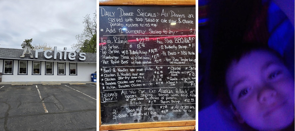 Archie's Restaurant Menu